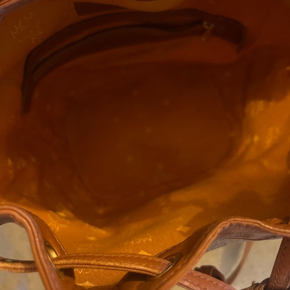 MCM Tan Leather Shoulder Bag - Picture 8 of 9